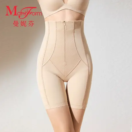 曼妮芬2025夏女士舒适高腰提臀裤抗菌内裆收腹束腰裤子20510206商品大图