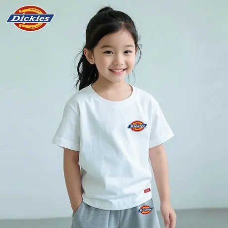 Dickies童装女童短袖t恤女孩夏季纯棉运动半袖儿童美式休闲体恤A商品大图