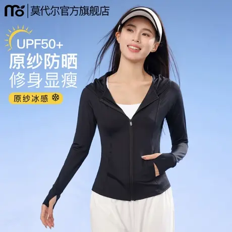 防晒衣女2025新款防紫外线夏季薄短外套修身瑜伽服户外冰丝防晒服商品大图