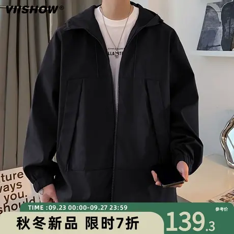 VIISHOW美式复古冲锋夹克外套男女山系登山服宽松机能潮牌春秋夹图片
