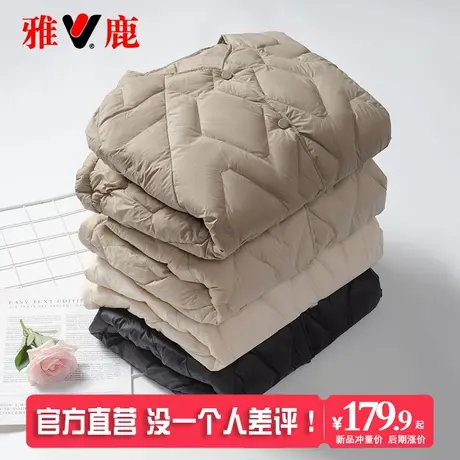 雅鹿轻薄羽绒服女短款2025秋冬新款小个子时尚白色设计感轻薄外套商品大图