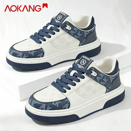 奥康男鞋2026新款冬季青少年运动休闲百搭板鞋男款软底时尚小白鞋图片