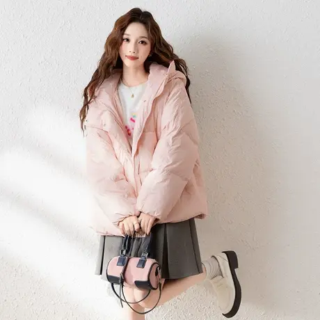 唐狮秋冬女短款羽绒服连帽下摆设计感独特爱心好看小个子穿搭tuTA图片