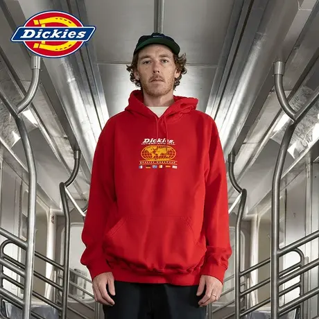 Dickies x JAKE HAYES联名款 工装风纯色休闲连帽慵懒风卫衣商品大图