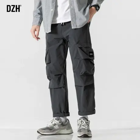 男士直筒工装裤秋季男2023新款休闲裤宽松冲锋裤登山裤美式伞兵裤商品大图