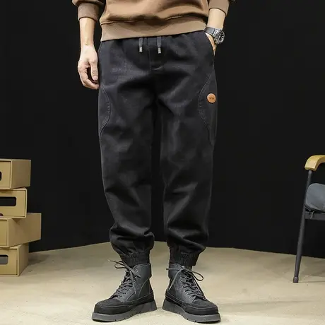 加厚秋冬休闲裤男潮牌2023新款宽松束脚大码男士工装裤子冬季美式商品大图