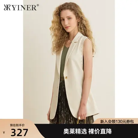 YINER音儿女装夏季新款通勤气质西装领马甲商品大图