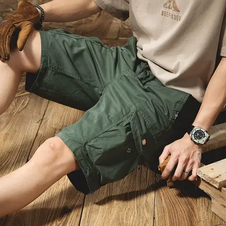 夏季薄款短裤男潮牌ins宽松百搭休闲短裤男工装五分裤运动中裤商品大图