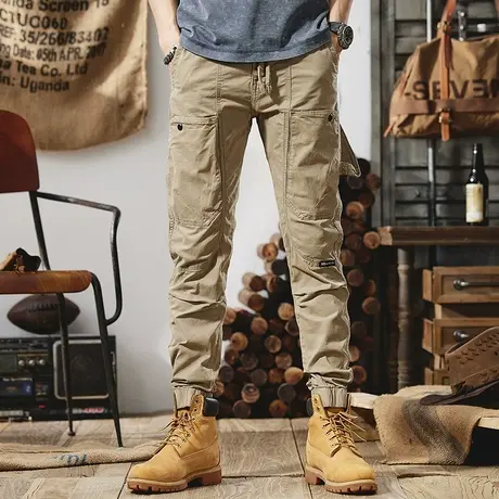 Modi Nick/摩帝尼克裤子男款男士直筒宽松纯棉多口袋工装裤男薄款商品大图