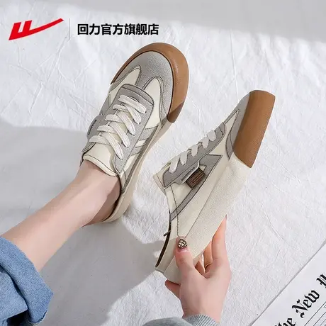 回力官方旗舰店德训鞋帆布鞋2023春百搭透气半拖鞋一脚蹬低帮布鞋商品大图