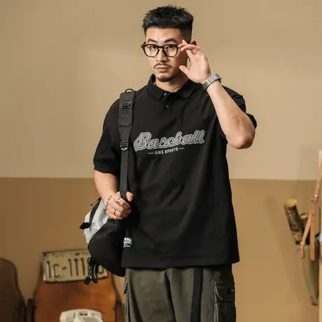 Modi Nick/摩帝尼克男士薄款纯色POLO衫简约时尚舒适男男款百搭商品大图