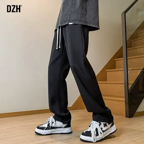 休闲西裤男夏季薄款直筒裤垂感高级感冰丝裤子男士2023新款运动裤商品大图