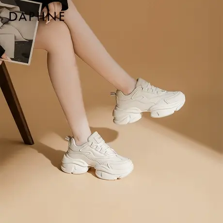达芙妮老爹鞋女2025新款百搭增高厚底鞋春季显脚小休闲运动鞋女鞋商品大图