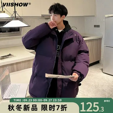 VIISHOW美式痞帅冬季宽松潮牌加厚衣服棉服男男生棉衣保暖面包服商品大图