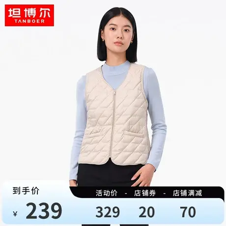 坦博尔23秋季新款轻薄羽绒马甲内恤中老年羽绒服女秋内穿保暖马甲图片