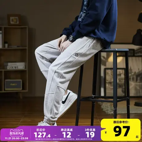 唐狮2023秋季新款运动裤男士束脚裤卫裤宽松休闲裤子男潮牌商品大图