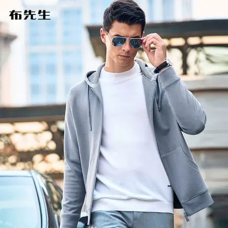 MrBu布先生微廓形五合一暖柔轻蓬卫衣秋冬连帽开衫外套男BT11922图片