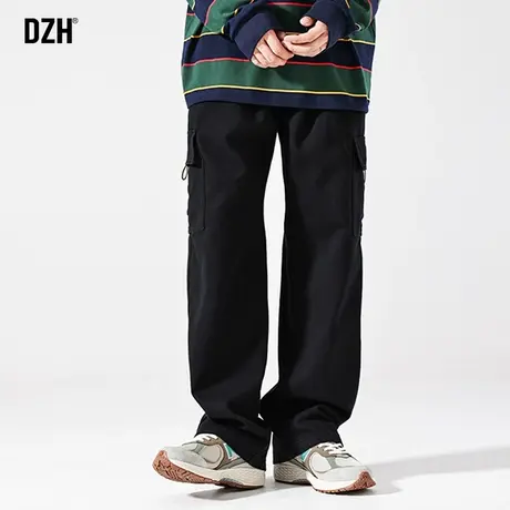 男士黑色牛仔裤男秋季裤子直筒裤潮流男裤2024新款工装裤休闲长裤商品大图