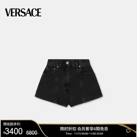 【甄选折扣】VERSACE/范思哲 女士Medusa高腰丹宁短裤时尚休闲裤商品大图