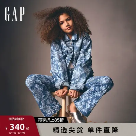 【LOVE SHACK FANCY】Gap女装早春高级宽松短款外套牛仔衣792902图片