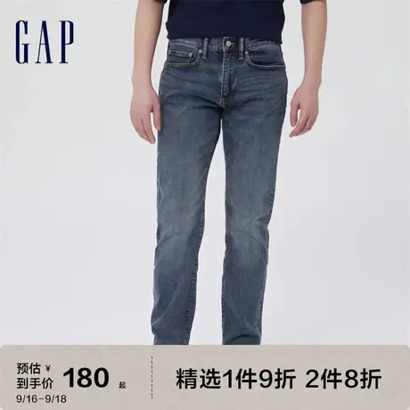 【双11预售】Gap男装秋季做旧水洗弹力修身基本款牛仔裤185980图片