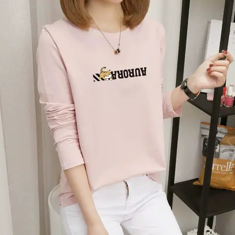 秋衣外穿纯棉长袖t恤女装宽松春秋季打底衫2022年新款丅恤上衣潮图片