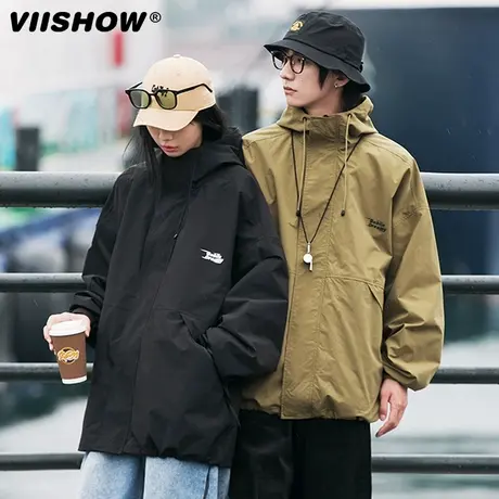 VIISHOW日系工装连帽外套男士秋季户外防风夹克轻薄登山服冲锋夹图片