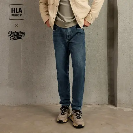 HLA/海澜之家SPRINTING SMILE系列牛仔裤23秋季新水洗工艺裤子男商品大图