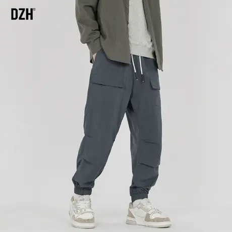 男士束脚工装裤男夏季薄款宽松运动冰丝裤九分裤2023年新款速干裤商品大图