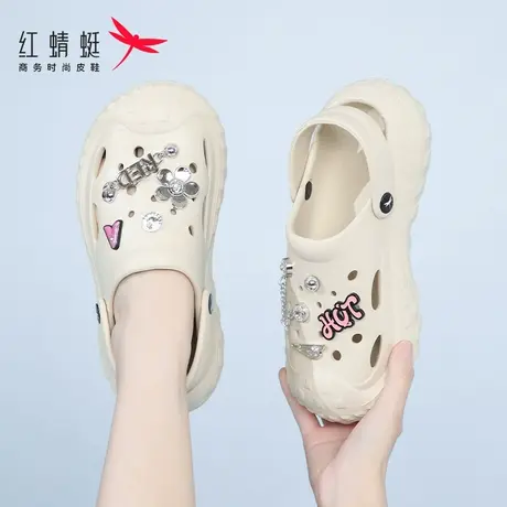 红蜻蜓凉鞋厚底eva洞洞鞋女款2025新款夏季外穿凉拖鞋防滑防臭潮图片