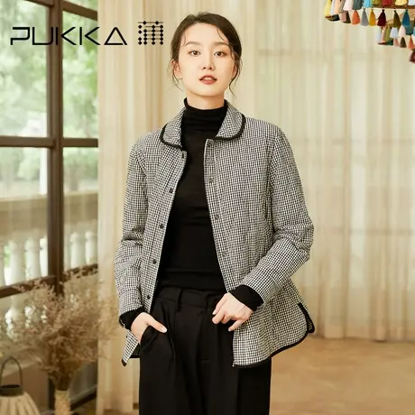 蒲PUKKA 设计感女装棉衣2022冬装宽松复古时尚宽松棉服商场同款图片