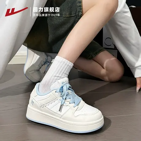 回力女鞋2025秋季新款蝴蝶结板鞋舒适软底休闲鞋轻便学生运动鞋女图片