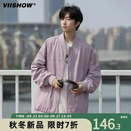 VIISHOW夹克棒球服日系复古外套男春秋季休闲工装宽松潮牌飞行员商品大图