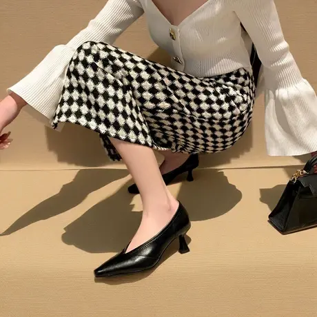 VME/舞魅约会显瘦显高亮眼吸睛法式浪漫潮流款复古高级质感女单鞋商品大图