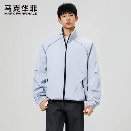 马克华菲冲锋外套男士秋季2025新款工装夹克防风美式休闲宽松上衣商品大图