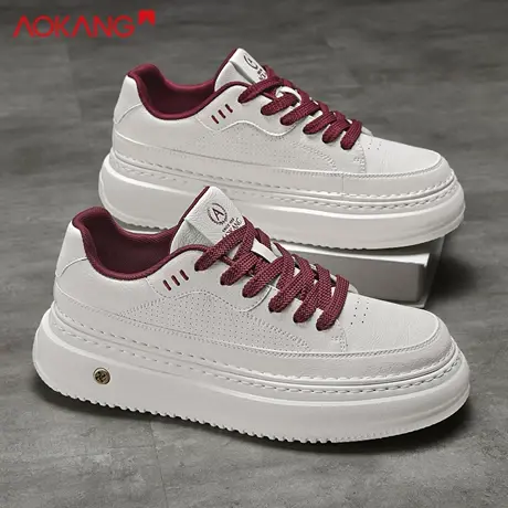 奥康2026春季新款轻奢百搭小白鞋潮流风时尚休闲板鞋拼色小众男鞋商品大图