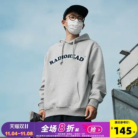 Radiohead宽松卫衣带帽青少年流行套头衫男士外套春季新款流行潮图片