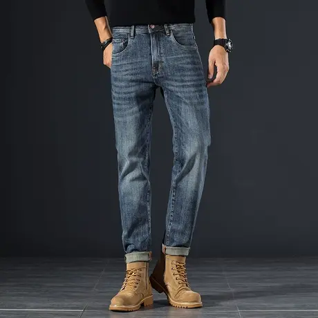 直筒港风百搭美式高街牛仔裤男款高端牛仔裤水洗男士牛仔裤图片