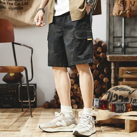 Modi Nick/摩帝尼克男士短裤休闲夏季宽松潮流日系五分裤薄款百搭商品大图