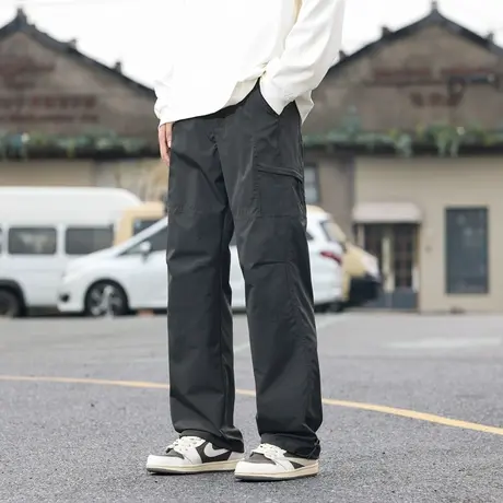 山系工装裤男夏季薄款美式复古潮牌宽松春秋直筒休闲长裤高街裤子图片