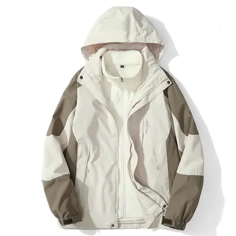 冲锋衣男女春秋三合一小个子外套防水潮牌爬山2023新款防风登山服商品大图