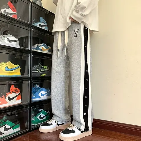 春秋季休闲长裤子12男孩13初中学生14青少年15岁大童直筒运动卫裤商品大图