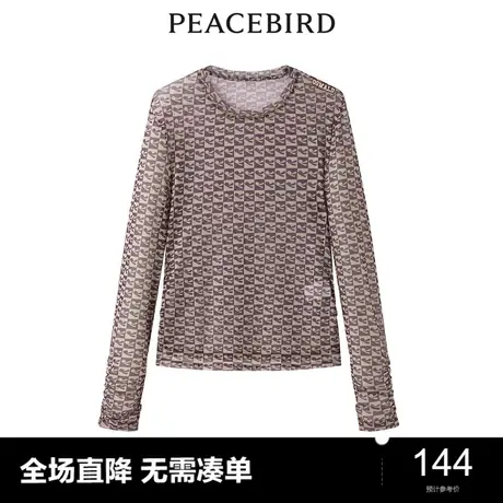 【商场同款】太平鸟迪士尼联名2023秋新款网眼满印上衣A3CDD3401图片