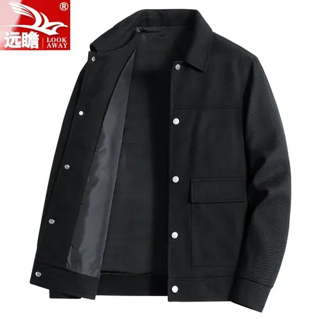 男士夹克2023秋季新款商务休闲中年爸爸秋装翻领轻奢宽松外套春秋商品大图