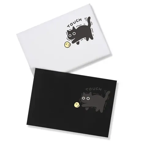 秀洛touch黑猫 新款日系设计感夏季t恤短袖男原创小众潮牌上衣服商品大图