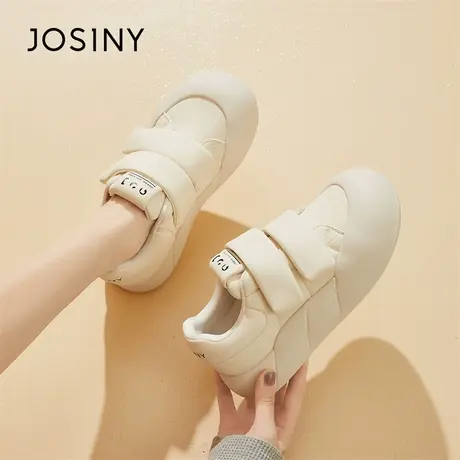 Josiny/卓诗尼厚底运动休闲鞋女2024新款春季平底丑萌大头面包鞋图片