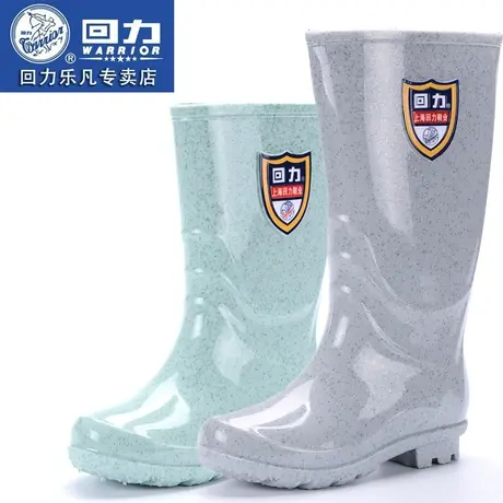 回力雨鞋女士加绒成人中筒时尚保暖胶鞋防滑水鞋高筒雨靴春季套鞋图片