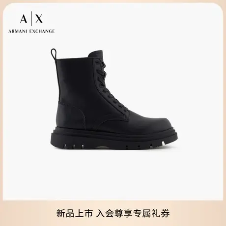【七夕男友礼物】ARMANI EXCHANGE/阿玛尼秋新款短筒系带休闲靴子商品大图