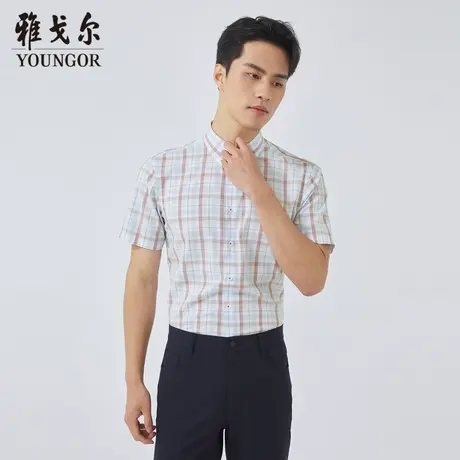 雅戈尔奥莱 商场同款男士短袖衬衫新款官方正品商务休闲短袖衬衫商品大图