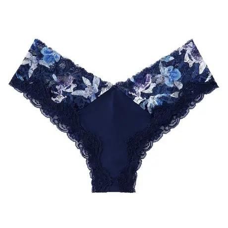 日系小裤镂空透气网纱无痕T裤女薄款性感蕾丝简约丁字裤女174222商品大图